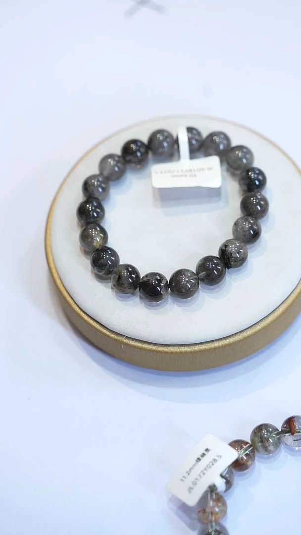 水晶手链未镶嵌骸骨油胆闪灵10mm+