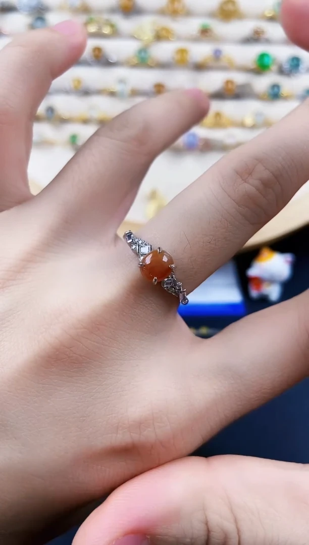 翡翠戒指银S925镶嵌56898