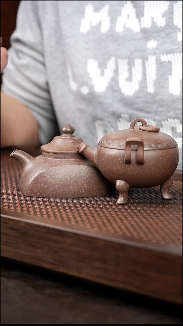 茶壶紫砂岩中泥笠瓦+龙归宝瓶