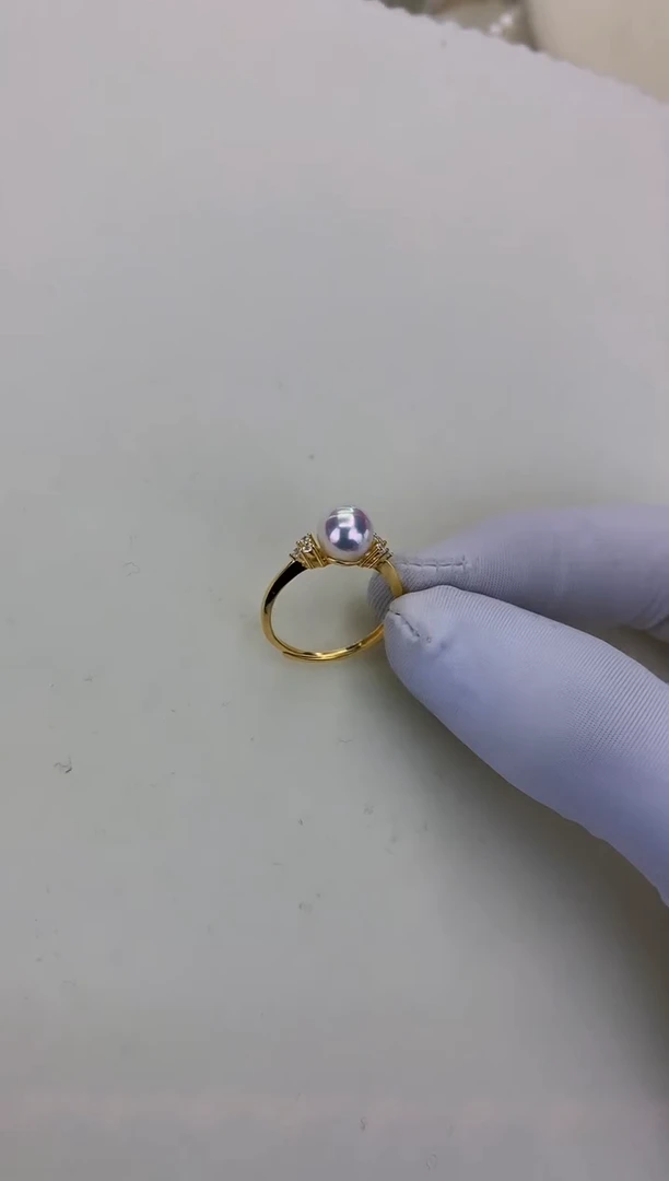银S925镶嵌DA海水珍珠 GD203 戒指 8