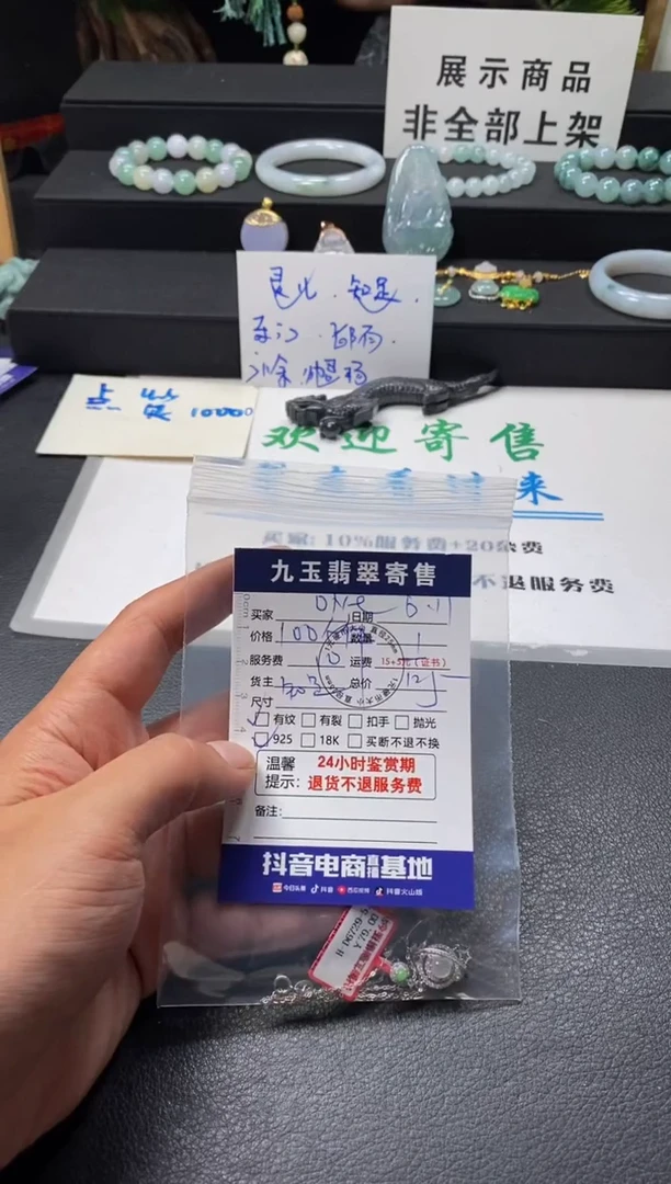 翡翠银S925镶嵌颈饰O****Y买