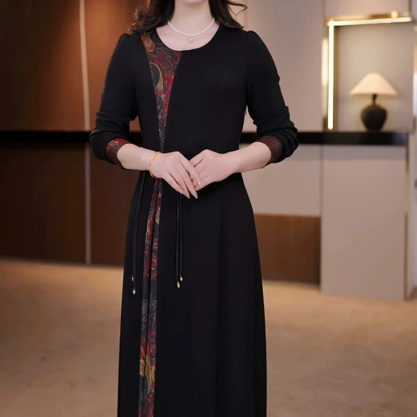 春季新款大码女装连衣裙显瘦加肥加大款收腰显瘦FY-25218