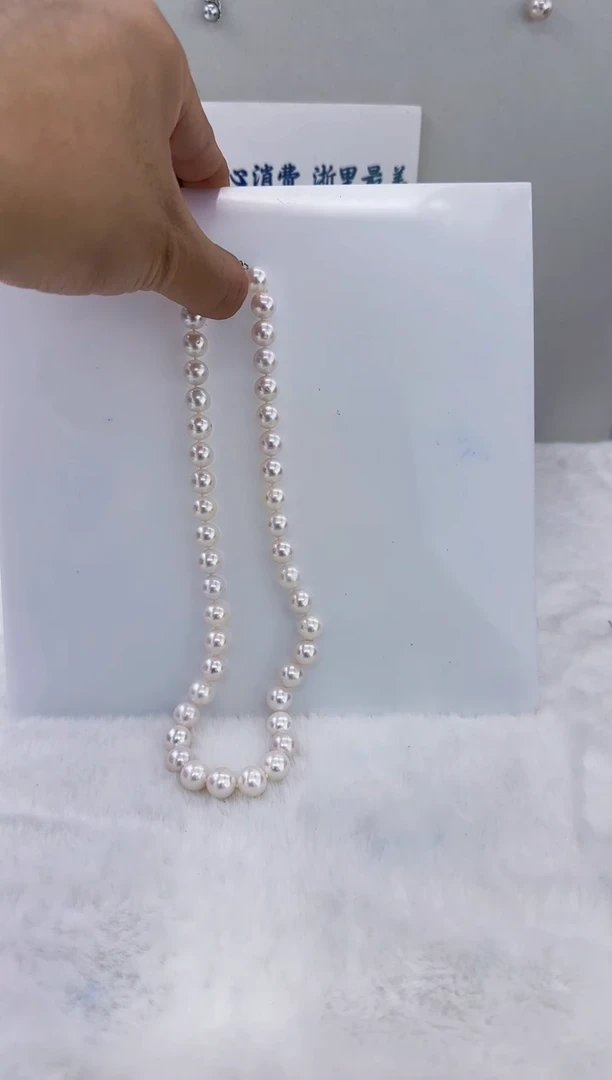 未镶嵌淡水珍珠DA曼塔珍珠串链9-11 y162