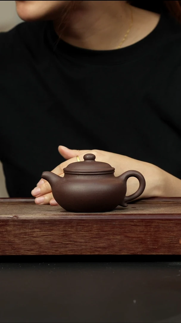 紫砂茶壶老紫泥 仿古
