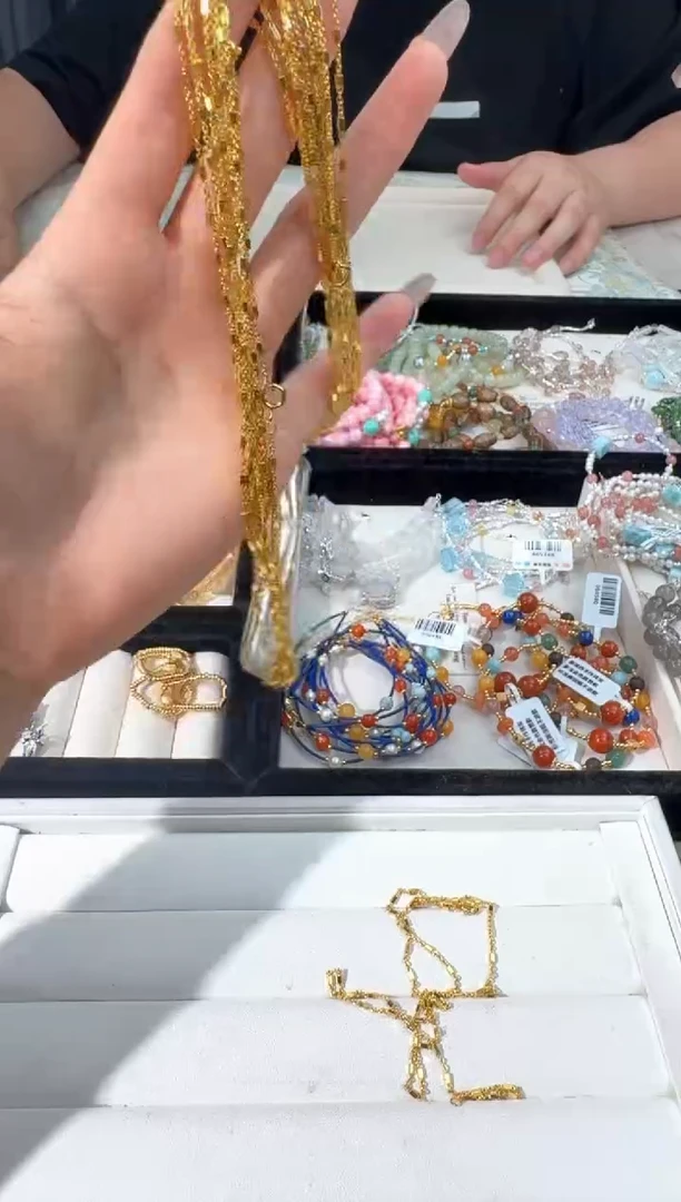水晶手链未镶嵌Q011金色万能链