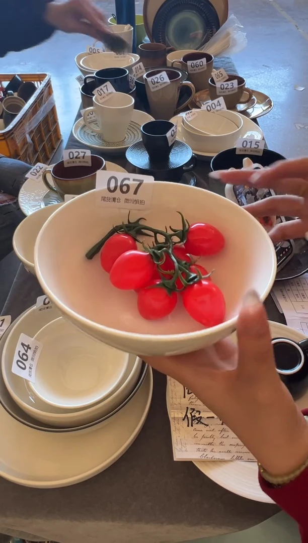 新骨瓷067瑕疵暖白8寸面碗