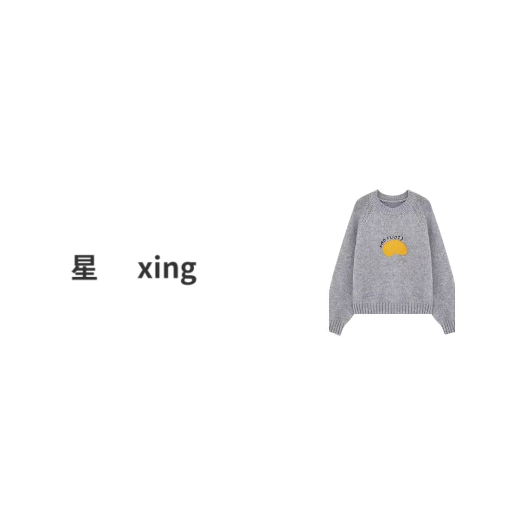 秋冬时尚新款套头针织长袖上衣10108