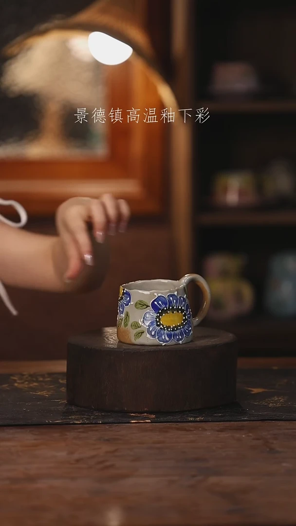 陶瓷景德镇高温釉下手绘陶瓷066