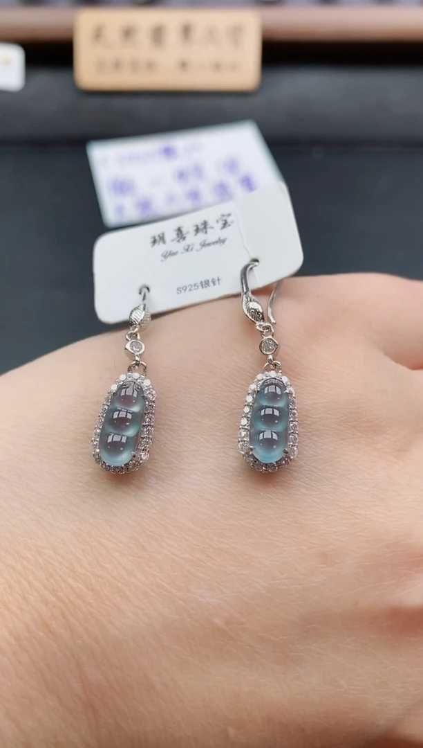 银S925镶嵌戒指翡翠1