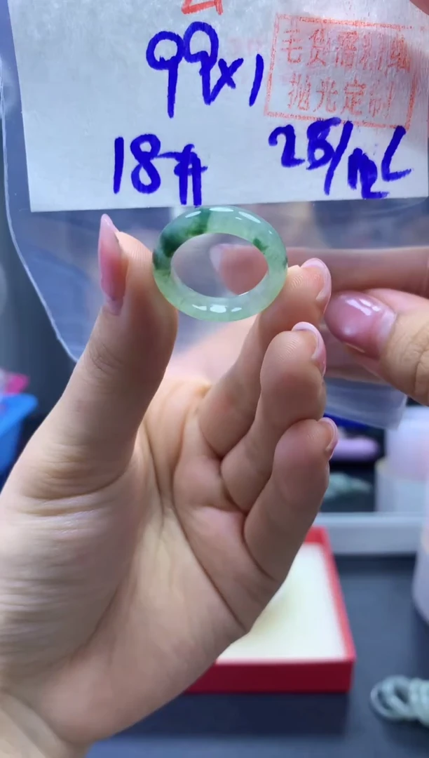 未镶嵌定制翡翠戒圈#99元-毛货需精细抛光