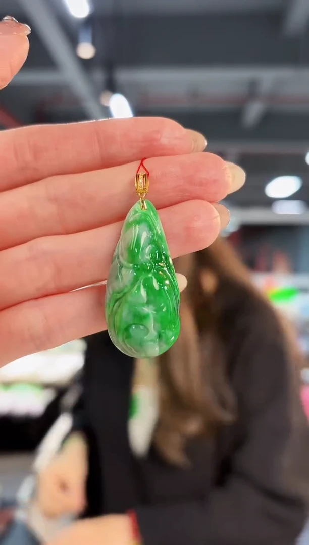 【闪购商品】翡翠颈饰18K金镶嵌缅料A货/支持复检/一件