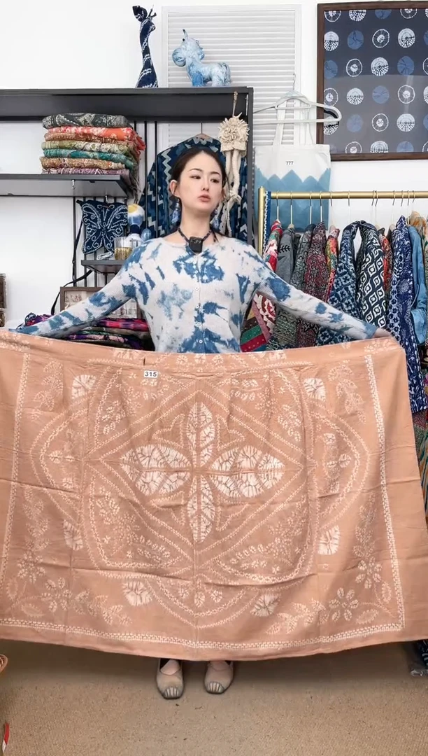 【闪购商品】315苏木古法冷染白族扎染裹裙95cm