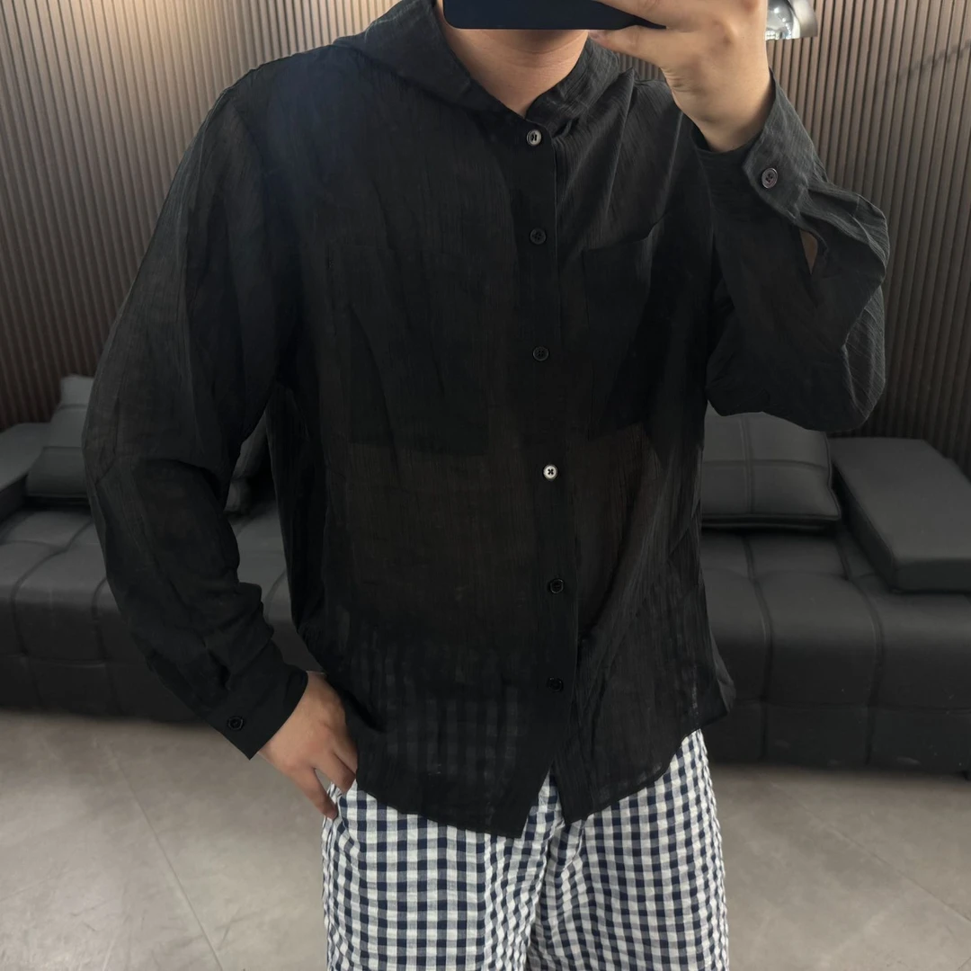 HAOSEN「静奢老钱风」天丝轻薄男士夏季连帽防晒衣