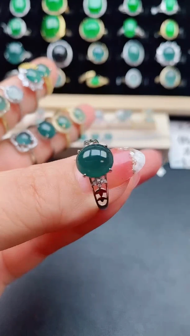 【闪购商品】翡翠戒指银S925镶嵌50850