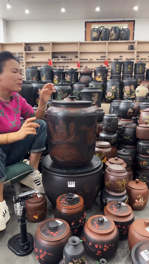 罐瑕疵茶缸44cm荷花  841