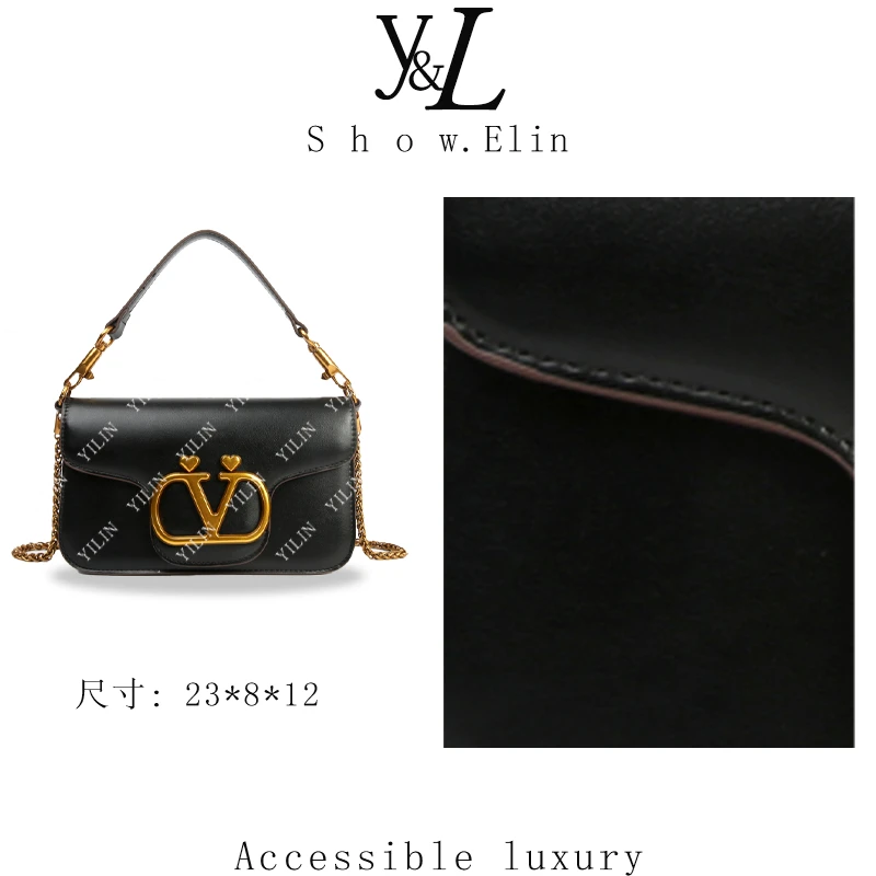 【Elin定制】女士潮流时尚经典气质手拎单肩SKL-Z8232-黑色