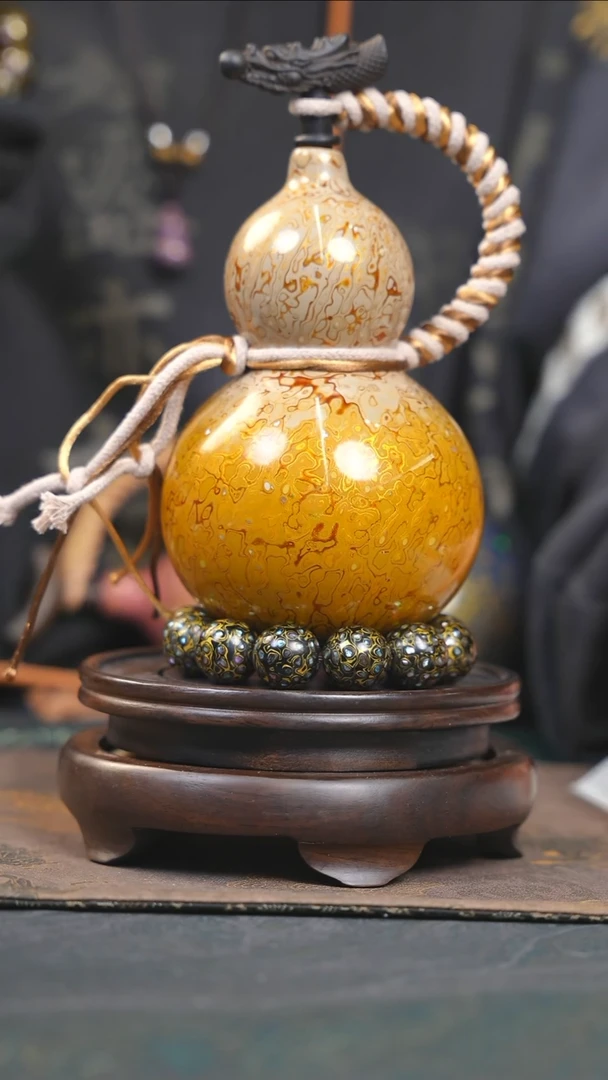 【闪购商品】YH180漆艺酒葫芦不包手串及旋转底座