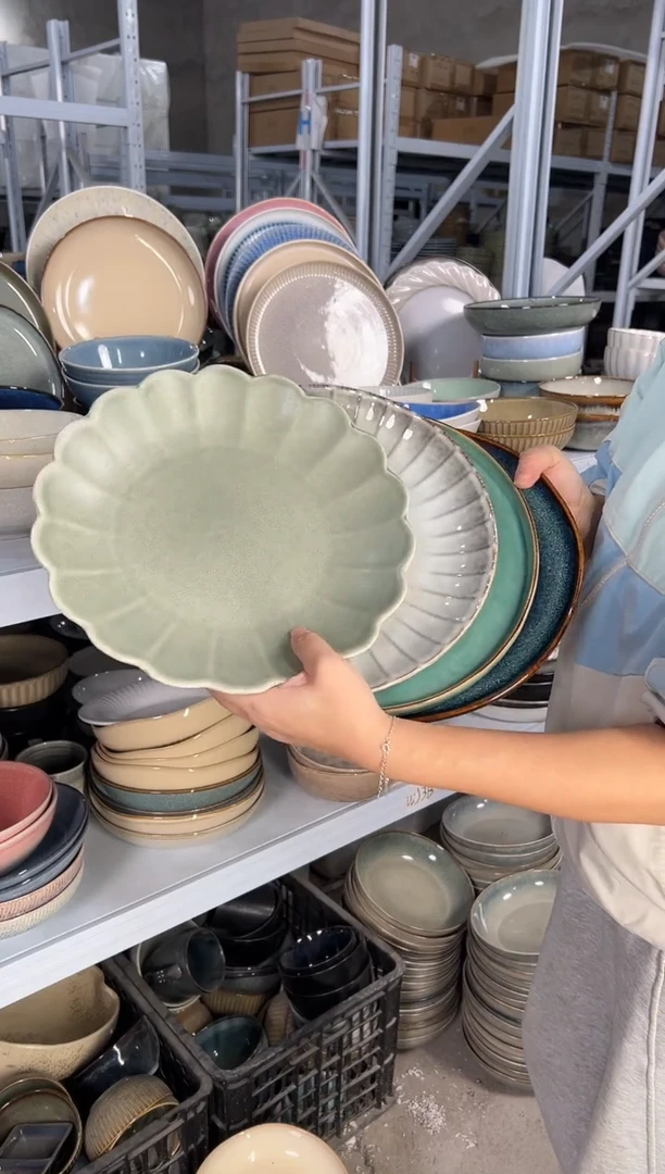 陶瓷外贸尾货瑕疵满20包邮X4大盘10.5英寸