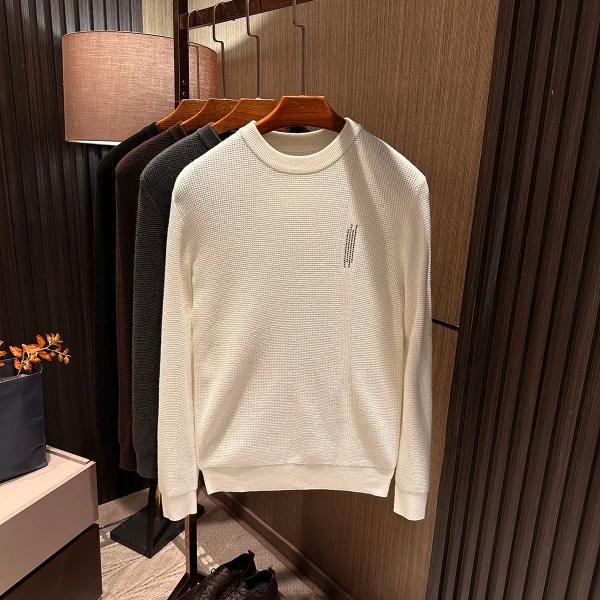 【精致优雅 都市时髦感】2025秋冬男士高品质圆领含羊毛针织衫毛衣