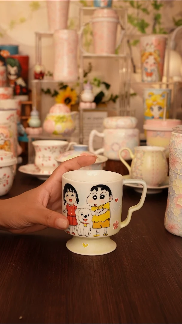 陶景德镇手绘的杯子