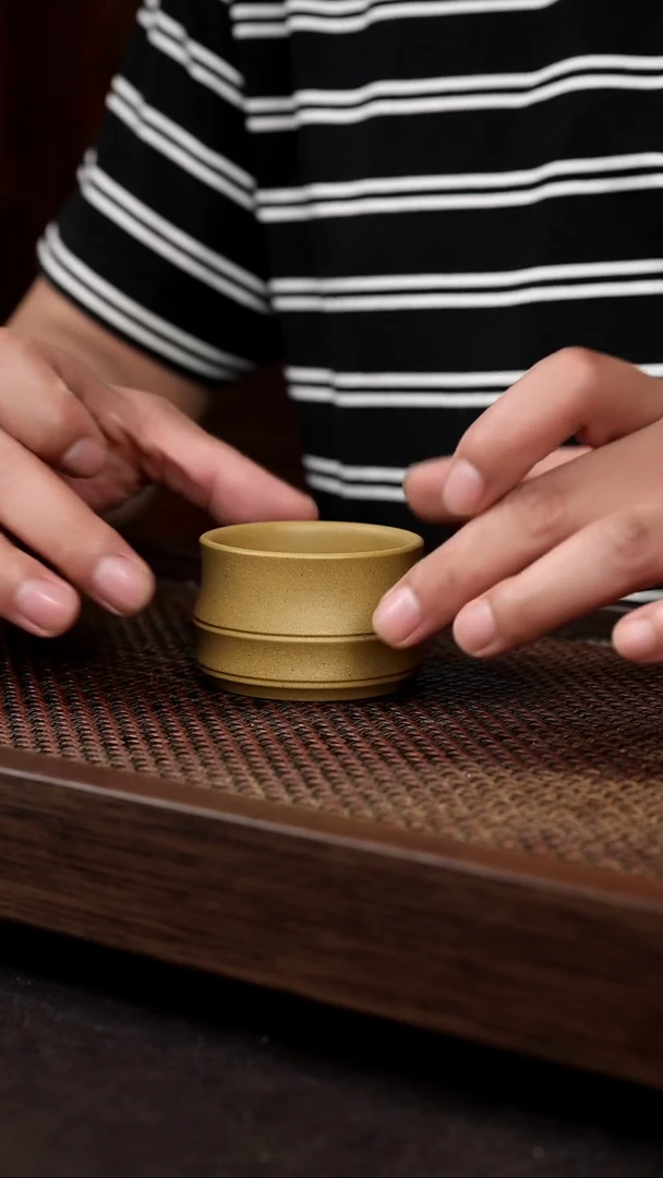 茶壶紫砂黄金段竹节杯