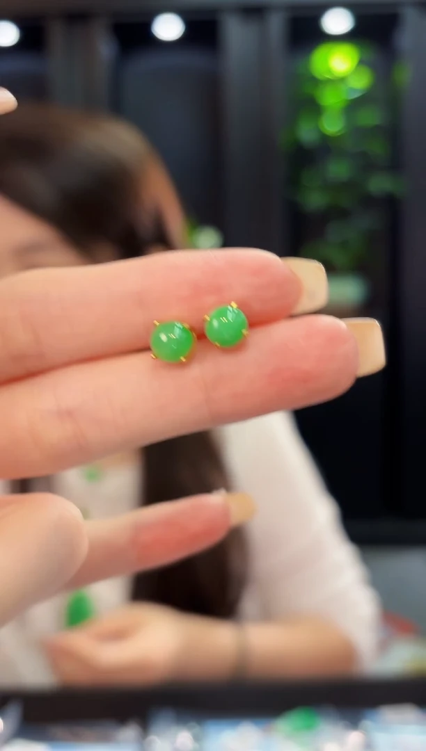 翡翠未镶嵌耳饰d缅料A货/多样性发货/一件