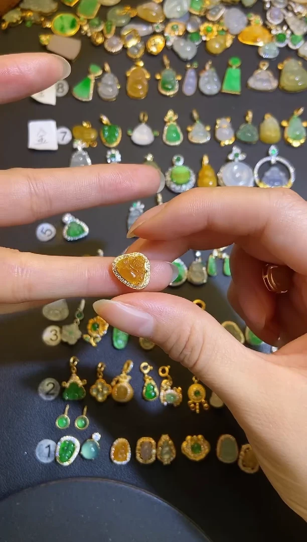 吊坠(不含链)银S925镶嵌翡翠1