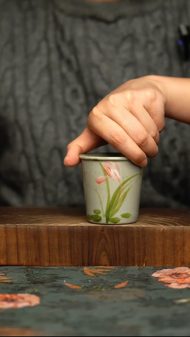 杯釉下彩手工手绘同款陶器