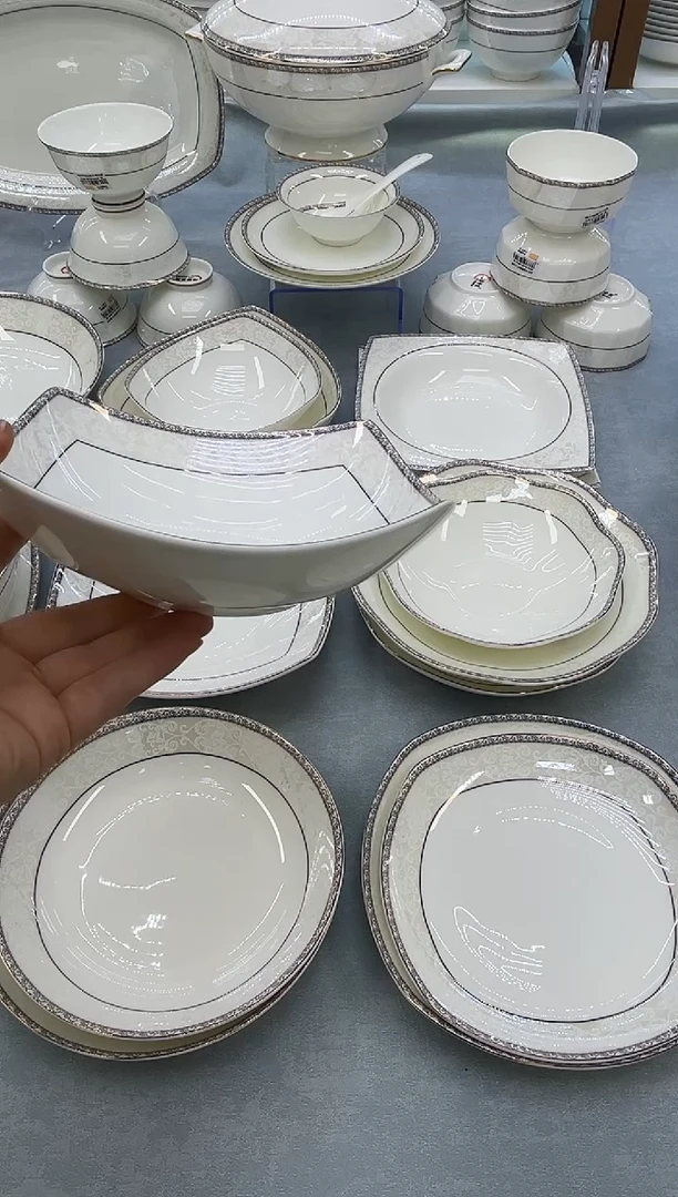 骨瓷玲珑6三角2个