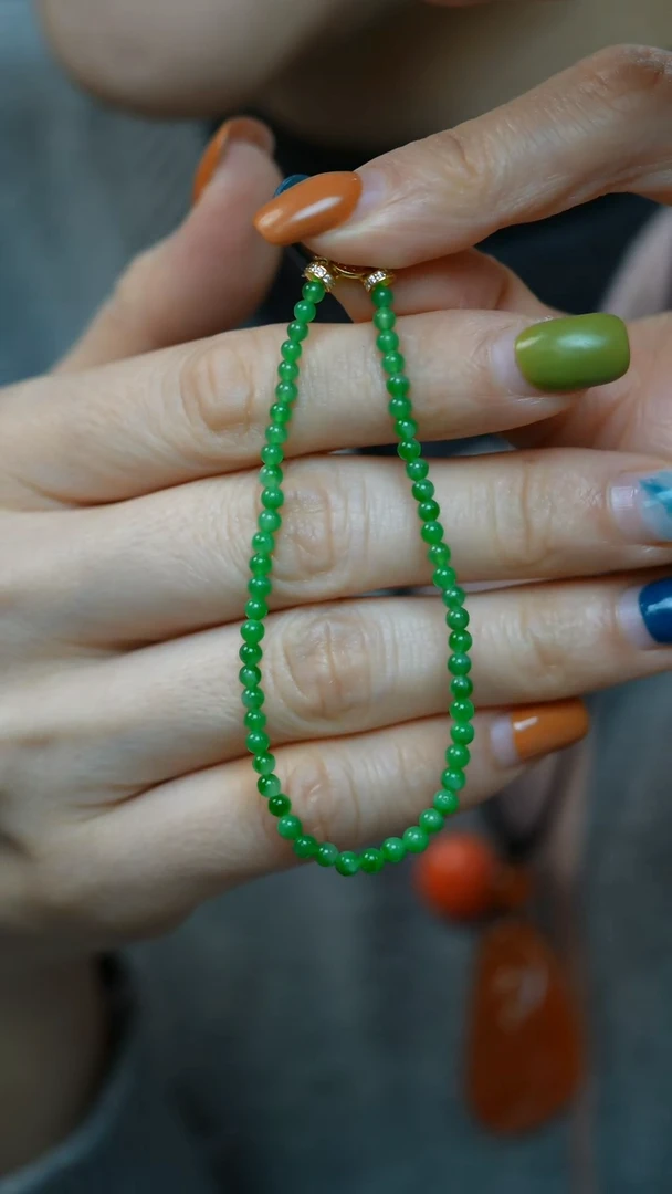 未镶嵌手串翡翠32-3+mm珠串/姿/3