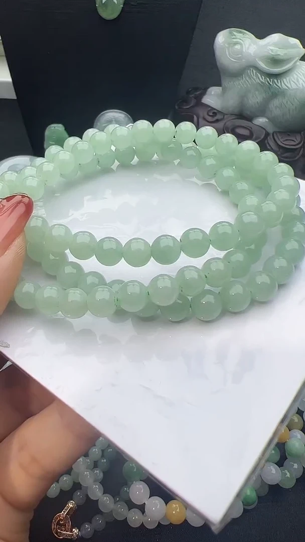 翡翠未镶嵌颈饰玉珠