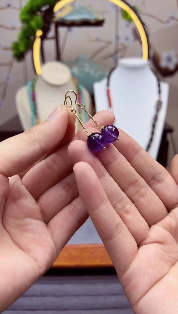 【闪购商品】紫晶颈饰14K金镶嵌E17``````