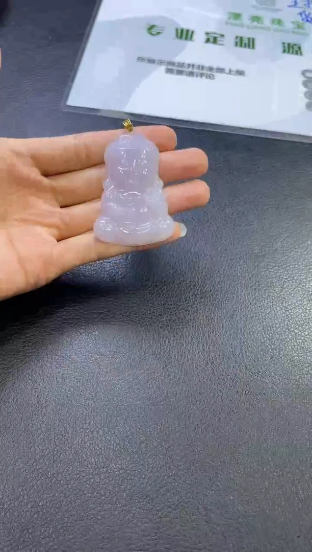 颈饰18K金镶嵌翡翠?****?宝宝佛一个