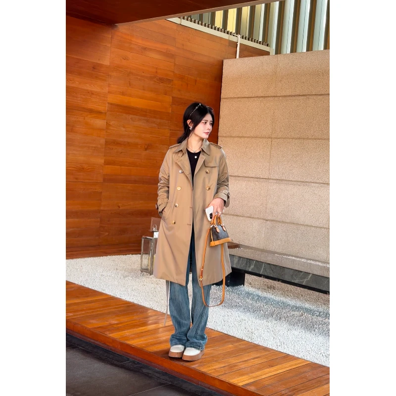 【中长款】2025新款风衣女气质风嘎巴甸外套经典双排显瘦A1603U爆款