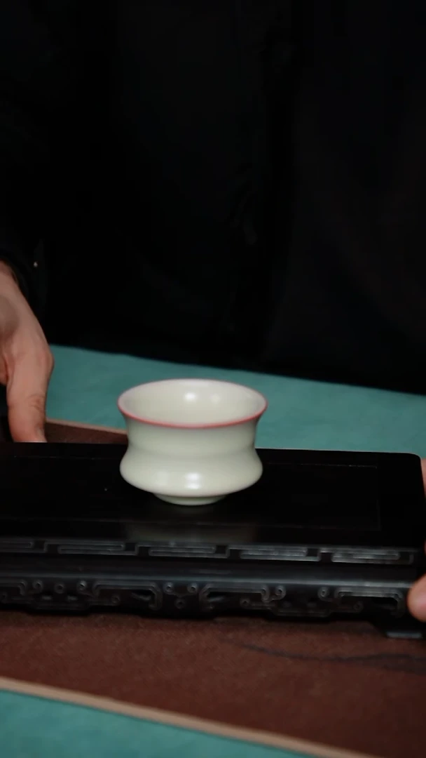 【闪购商品】100-2带足竹节杯（南山堂 粉胎）