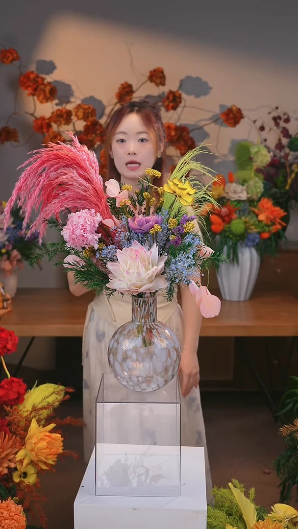 图片款式：单花束+花瓶
