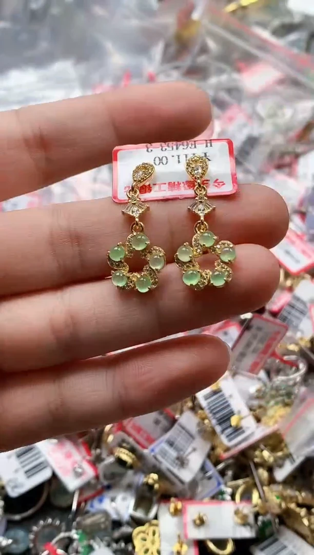 银S925镶嵌戒指翡翠天然A货缅甸翡翠