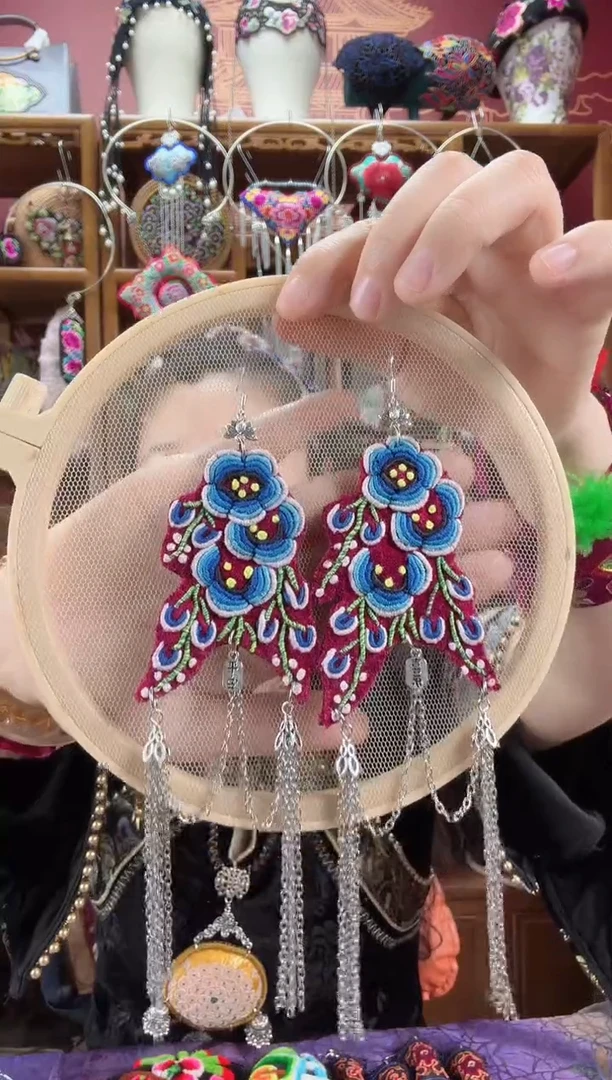 织绣耳环8甜甜家