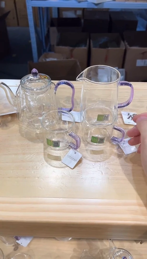 禾器-锦瑞壶-浅紫色+瀚然浅紫+清禾杯浅紫2只