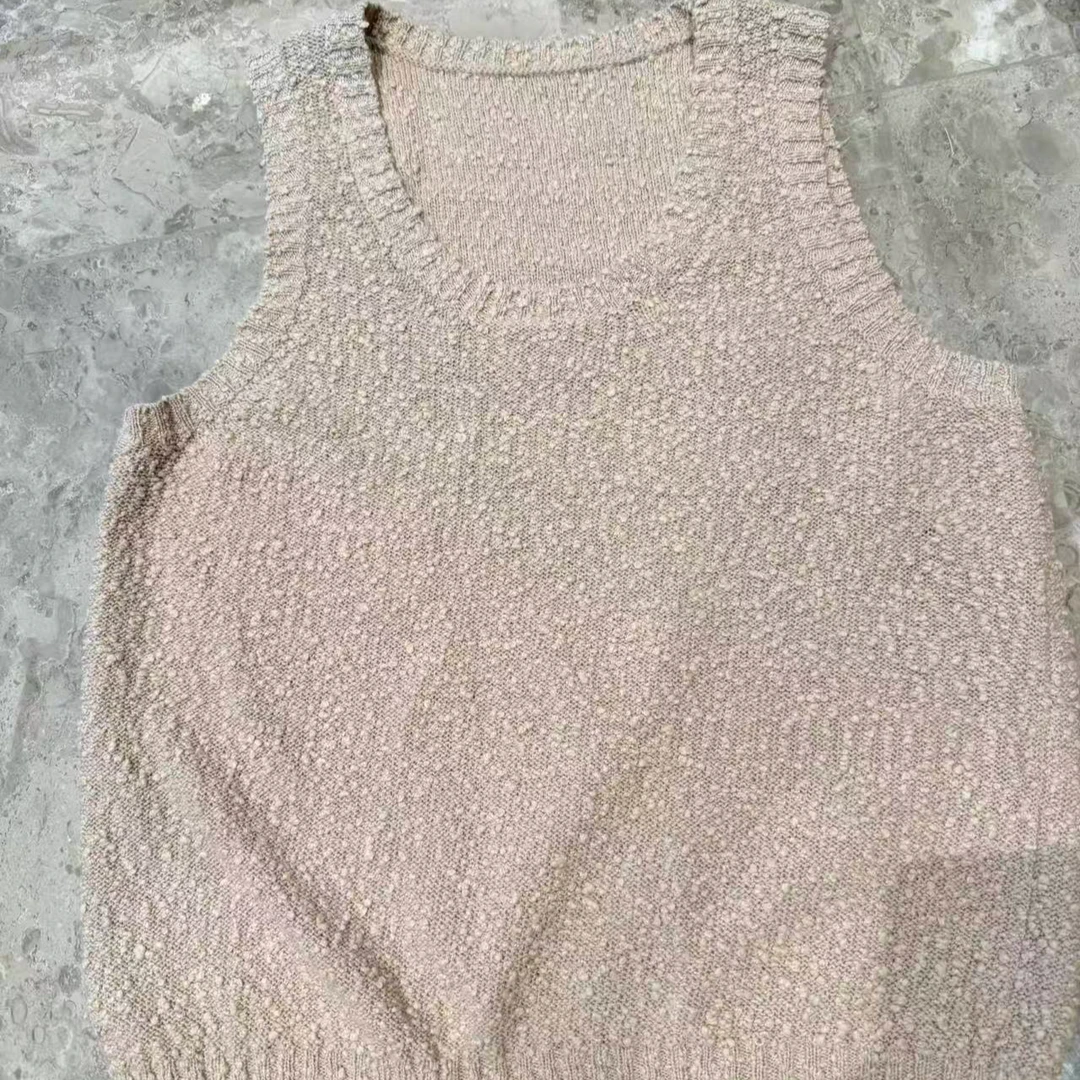 YS650 脏粉色羊毛背心【干洗】