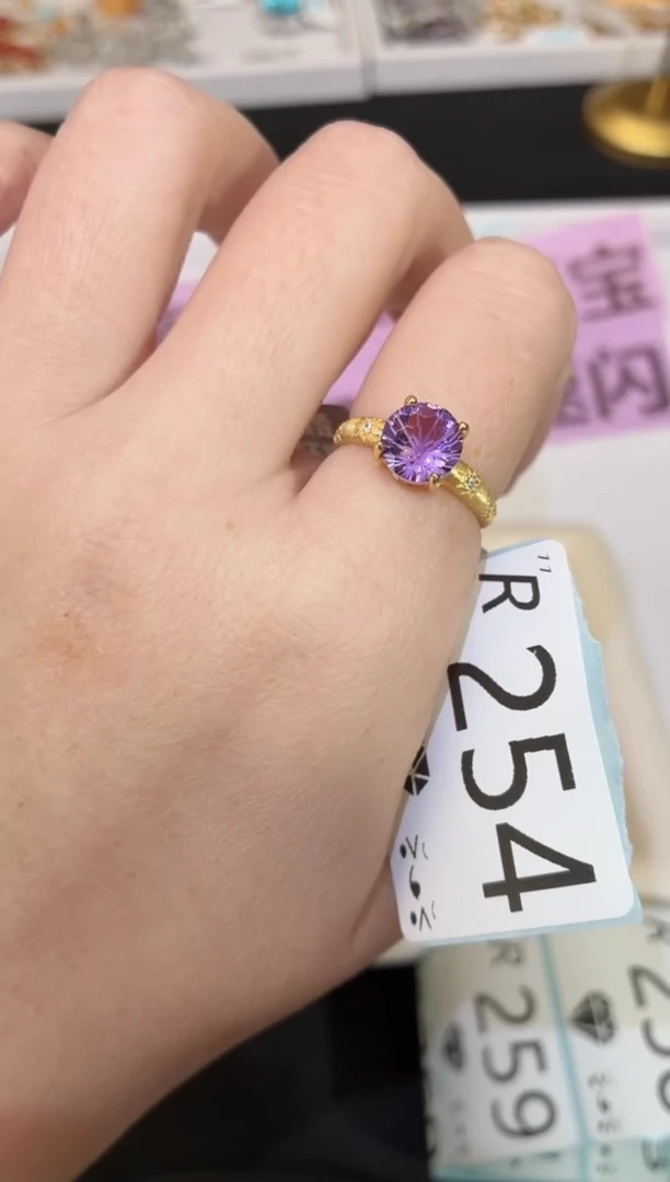 银S925镶嵌珠宝半成品水晶多样性发一R254