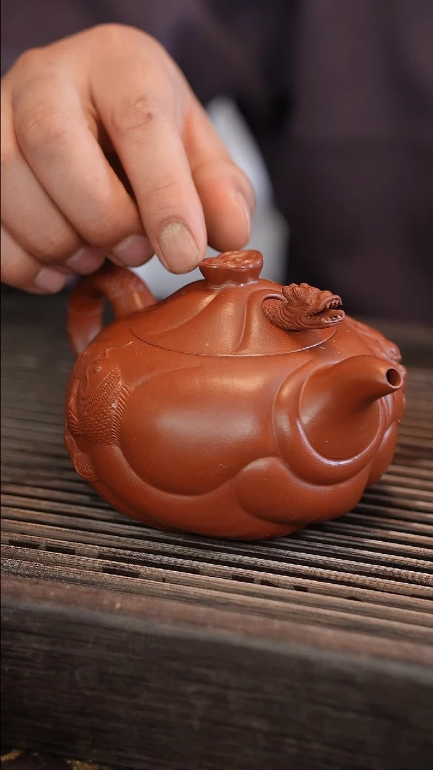 茶壶紫砂鱼化龙 大品 400cc