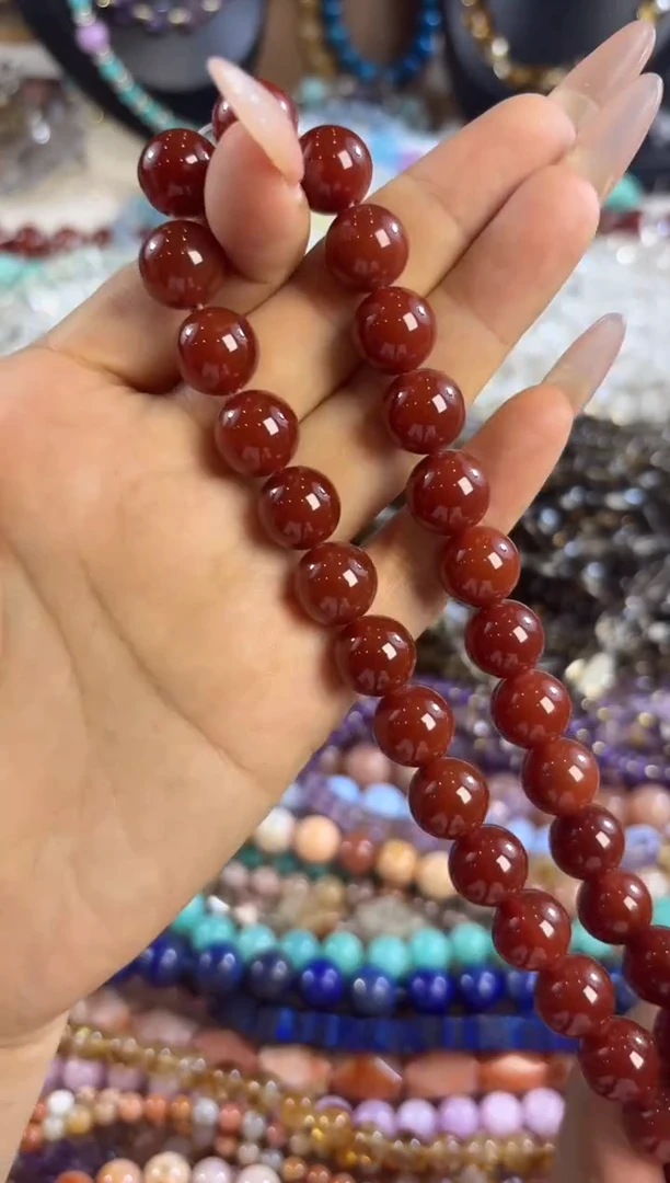 未镶嵌玛瑙/玉髓珠宝半成品卡12红玛瑙