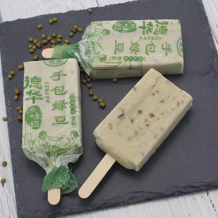 【次日达10支】德华手包【绿豆】雪糕 70g*10支