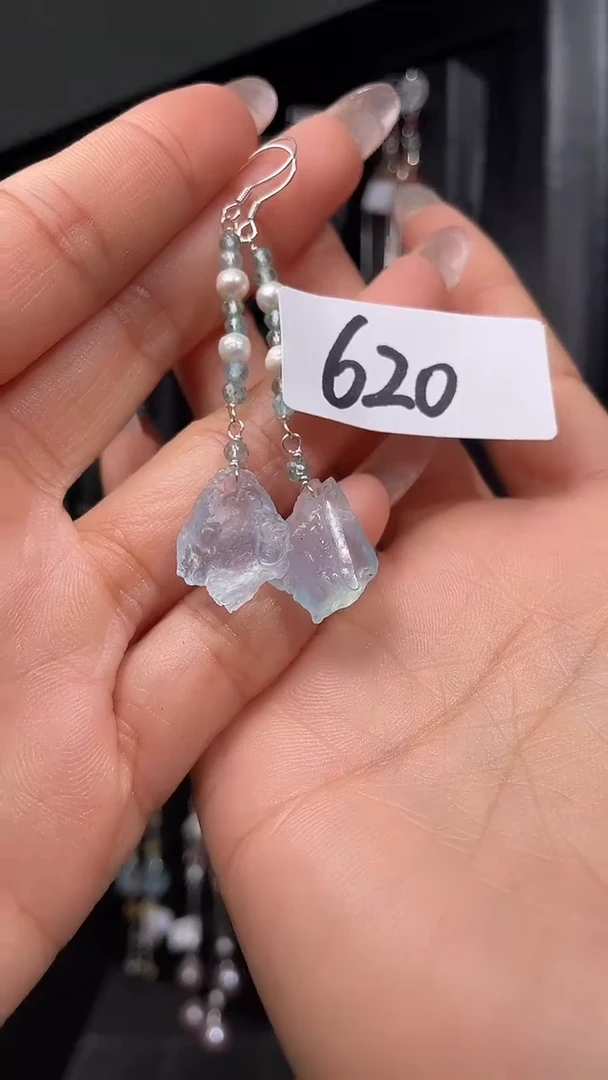 紫晶耳饰银S925镶嵌喜欢拍