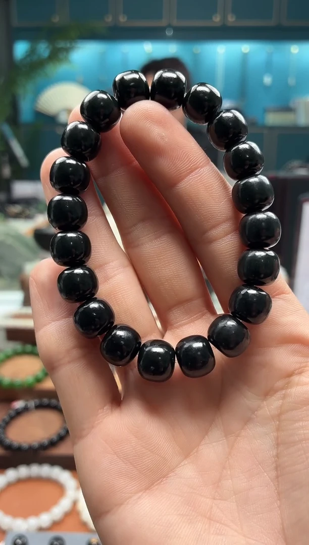 未镶嵌手串和田玉塔青10*11