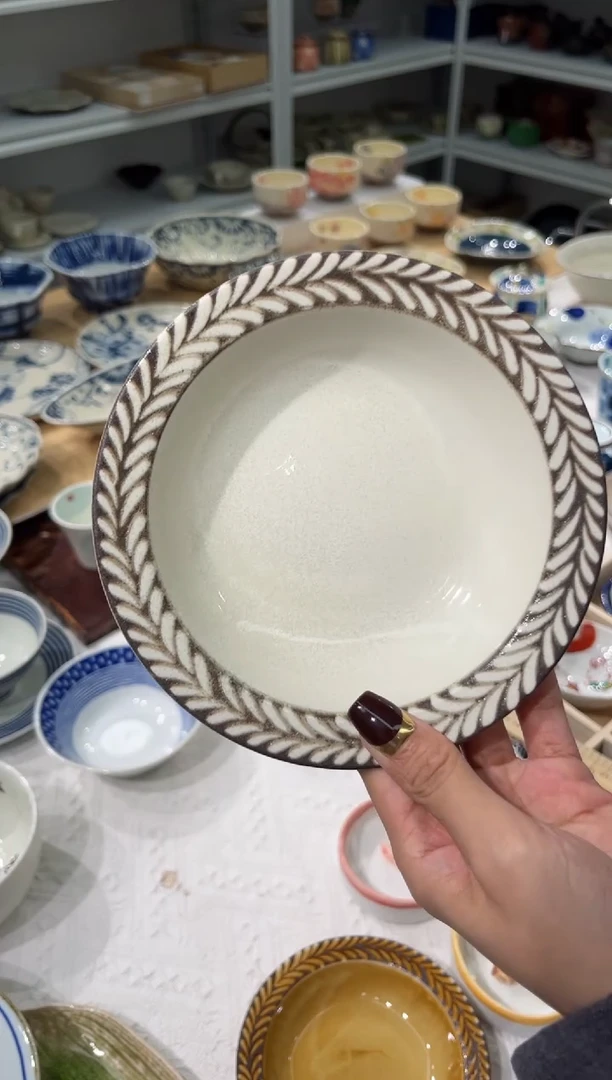 瓷迷迭香深盘（暖白色）