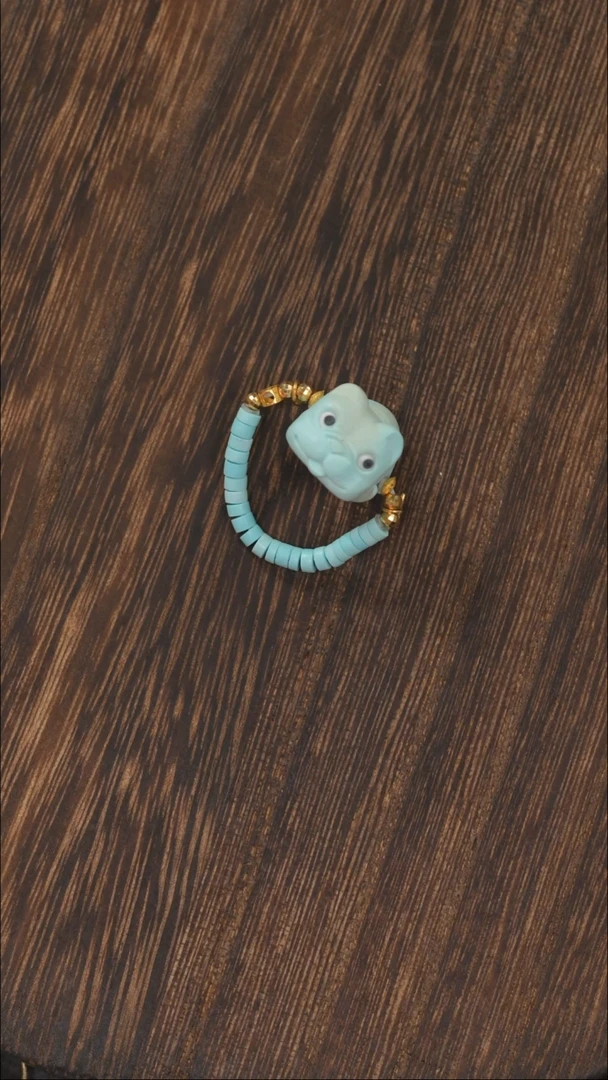 【闪购商品】绿松石戒指18K金镶嵌1