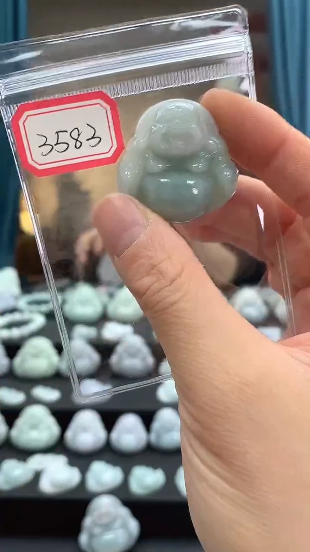 颈饰未镶嵌翡翠佛公3583