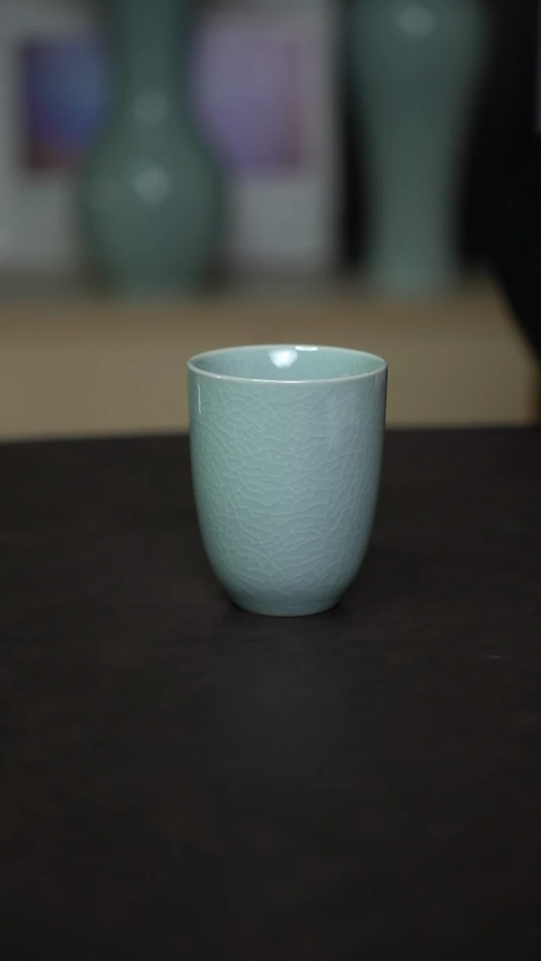 杯子瓷粉青可乐杯